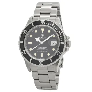 Rolex Submariner Date Transitional Triple Zero 168000 Black - some darker spots are visible Dial Automatic Men's Watch