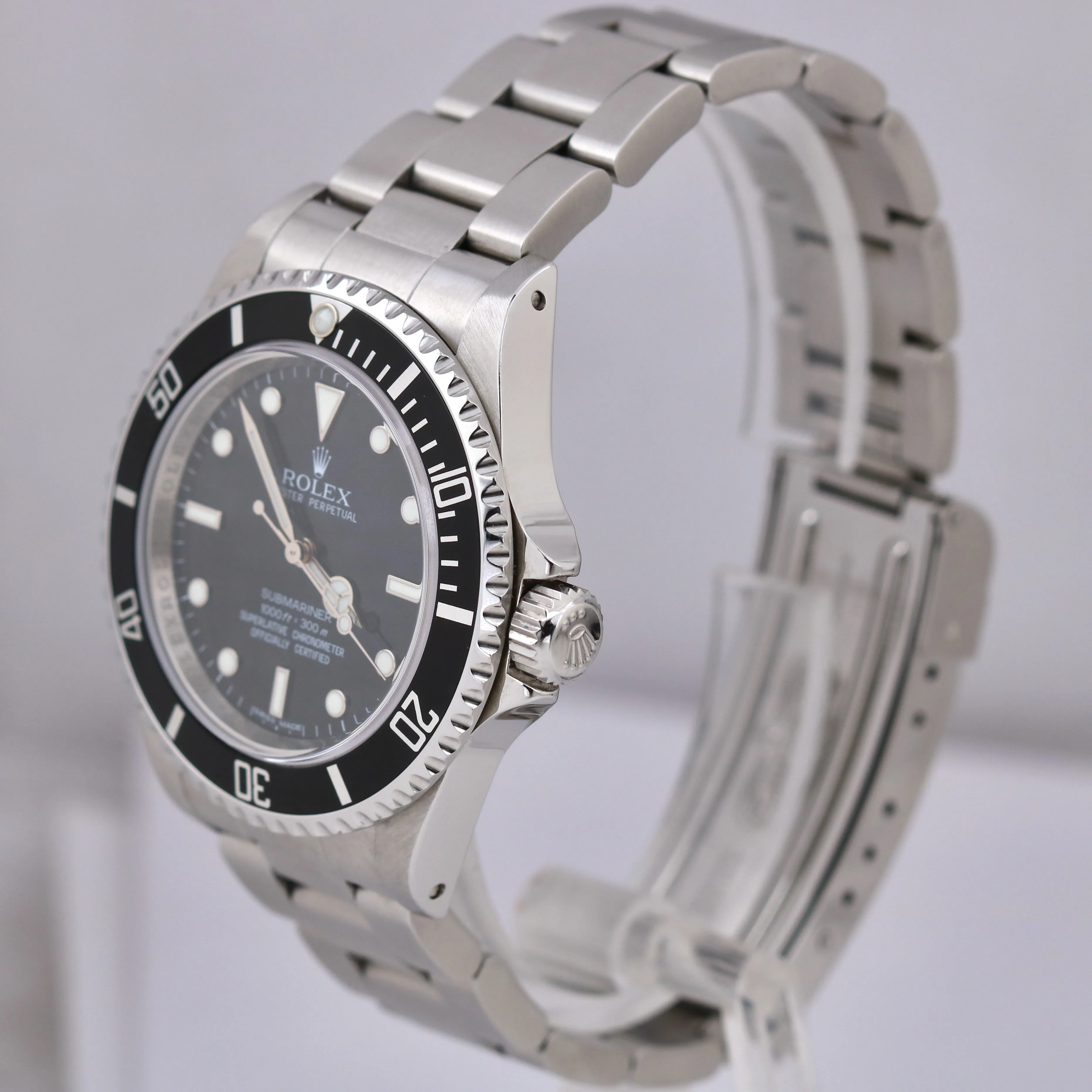 Rolex Submariner No-Date RANDOM SERIAL Steel 4 LINE Black REHAUT 40mm 14060 BOX