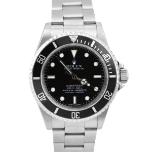 Rolex Submariner No-Date RANDOM SERIAL Steel 4 LINE Black REHAUT 40mm 14060 BOX