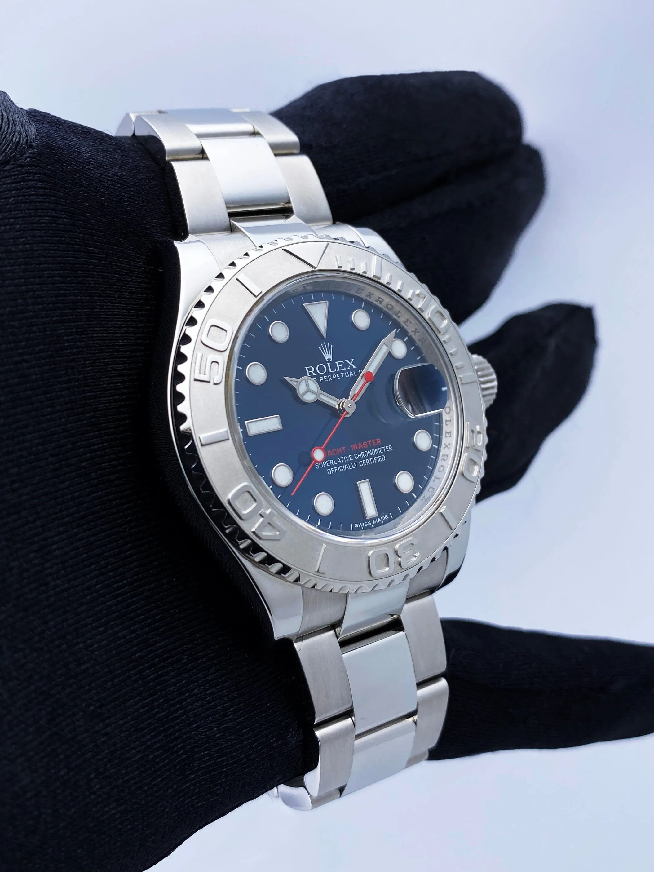 Rolex Yacht-Master 116622 Blue Dial Mens Watch Box Papers