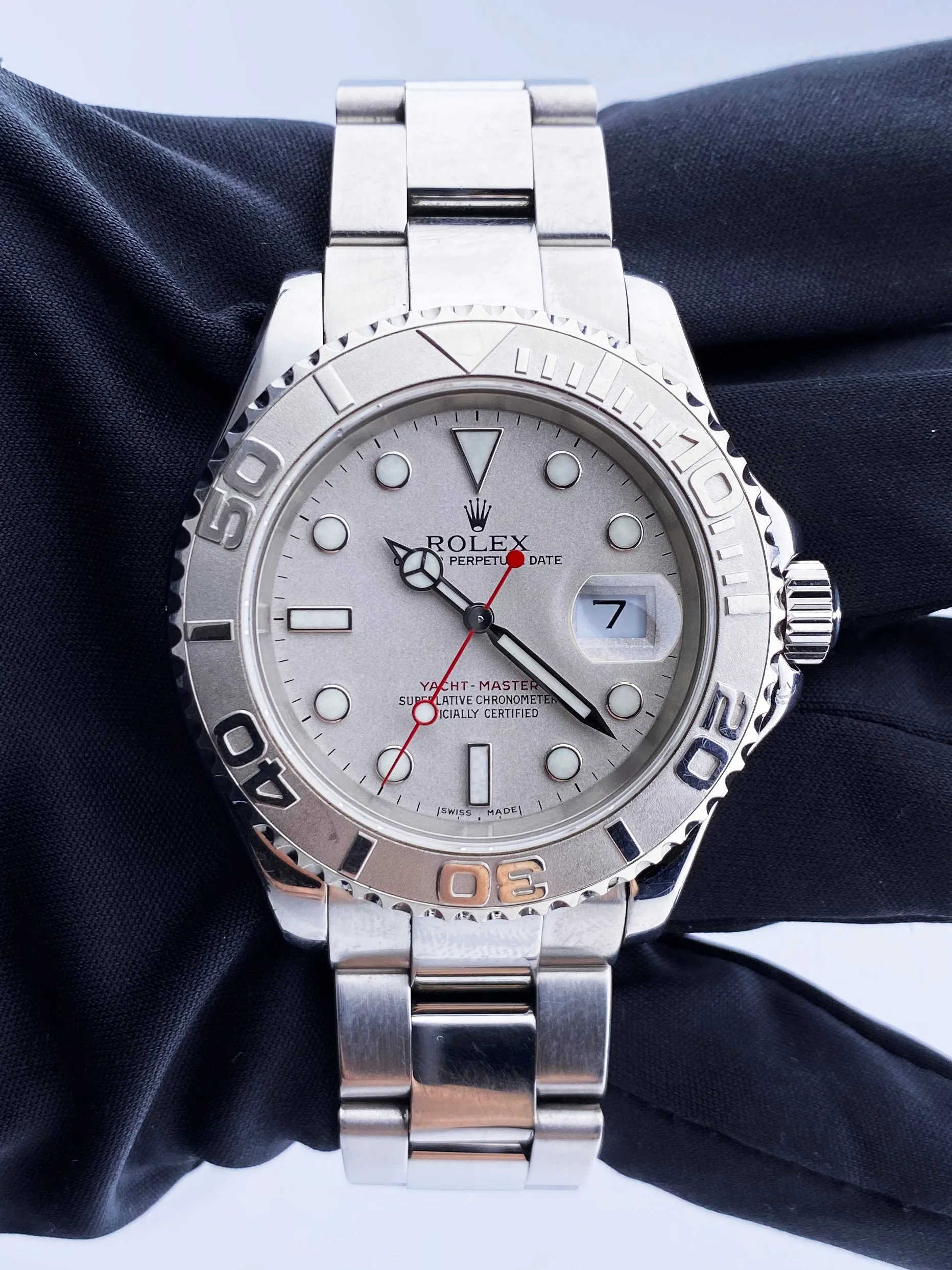 Rolex Yacht Master 16622 Platinum Bezel Mens Watch