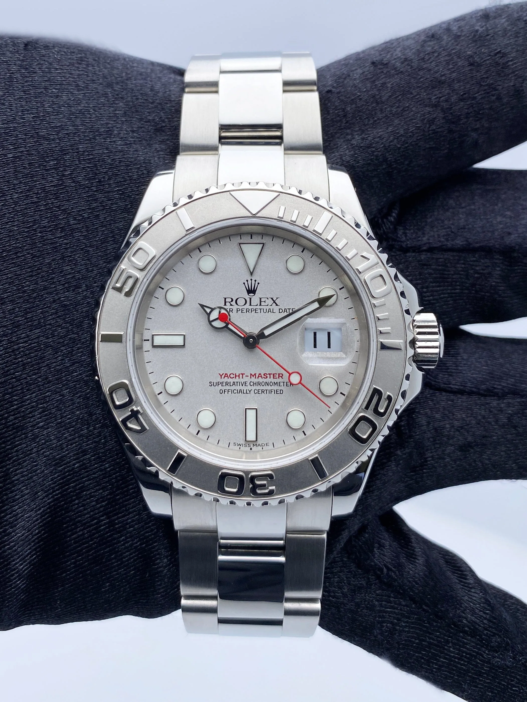 Rolex Yacht Master 16622 Platinum Bezel Mens Watch