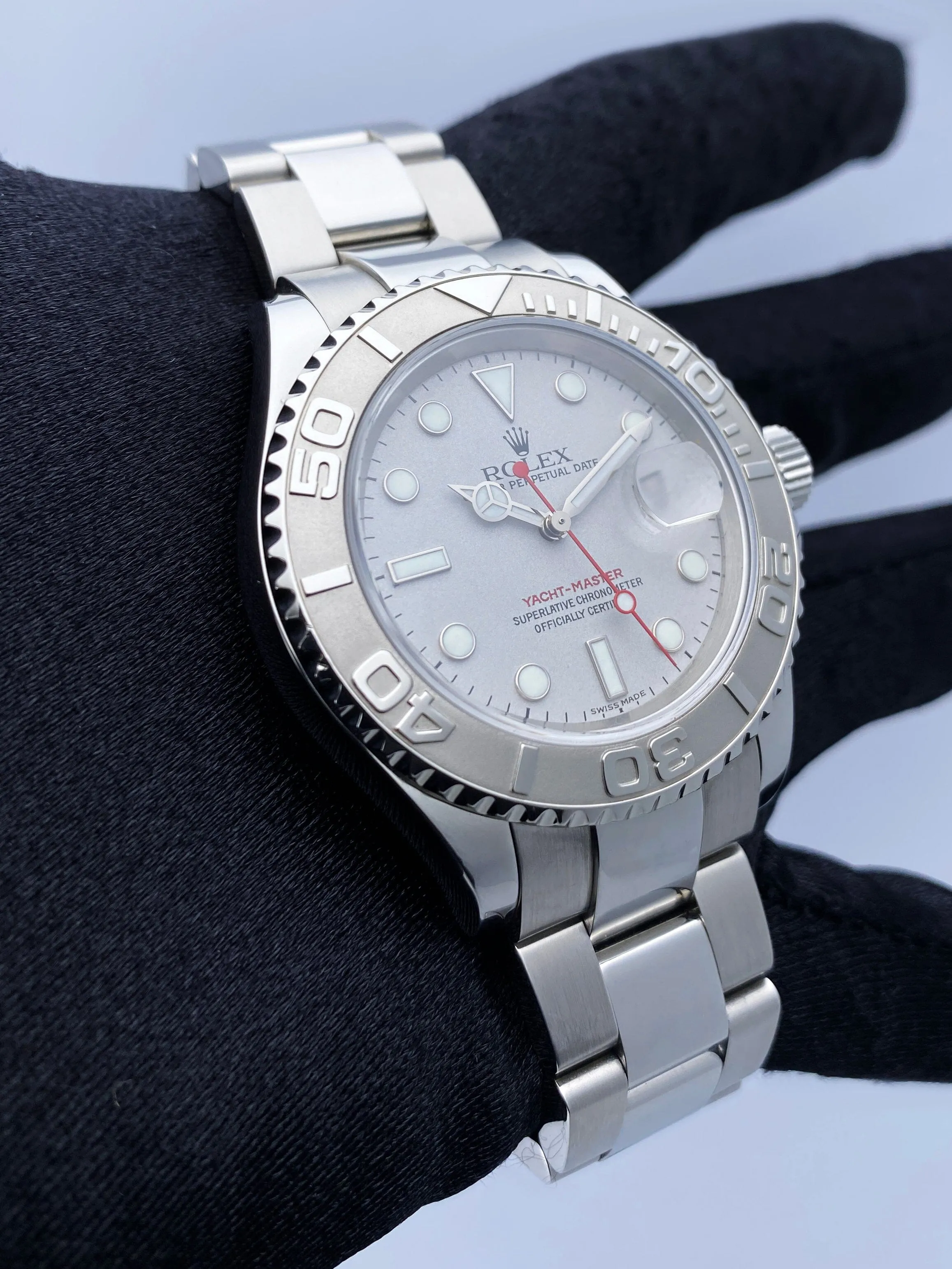 Rolex Yacht Master 16622 Platinum Bezel Mens Watch