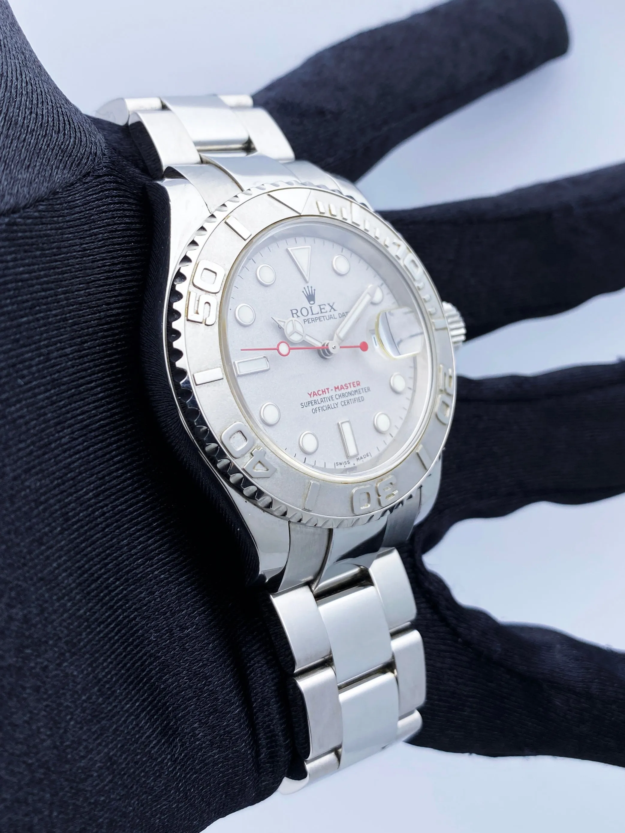 Rolex Yacht Master 16622 Platinum Bezel Watch Box Papers