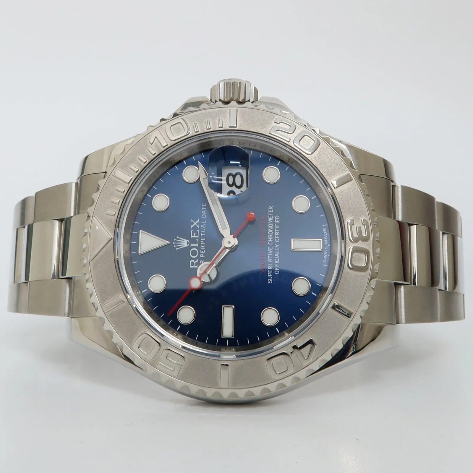 Rolex Yacht-Master 40 Stainless Steel Blue Dial Platinum Bezel 116622