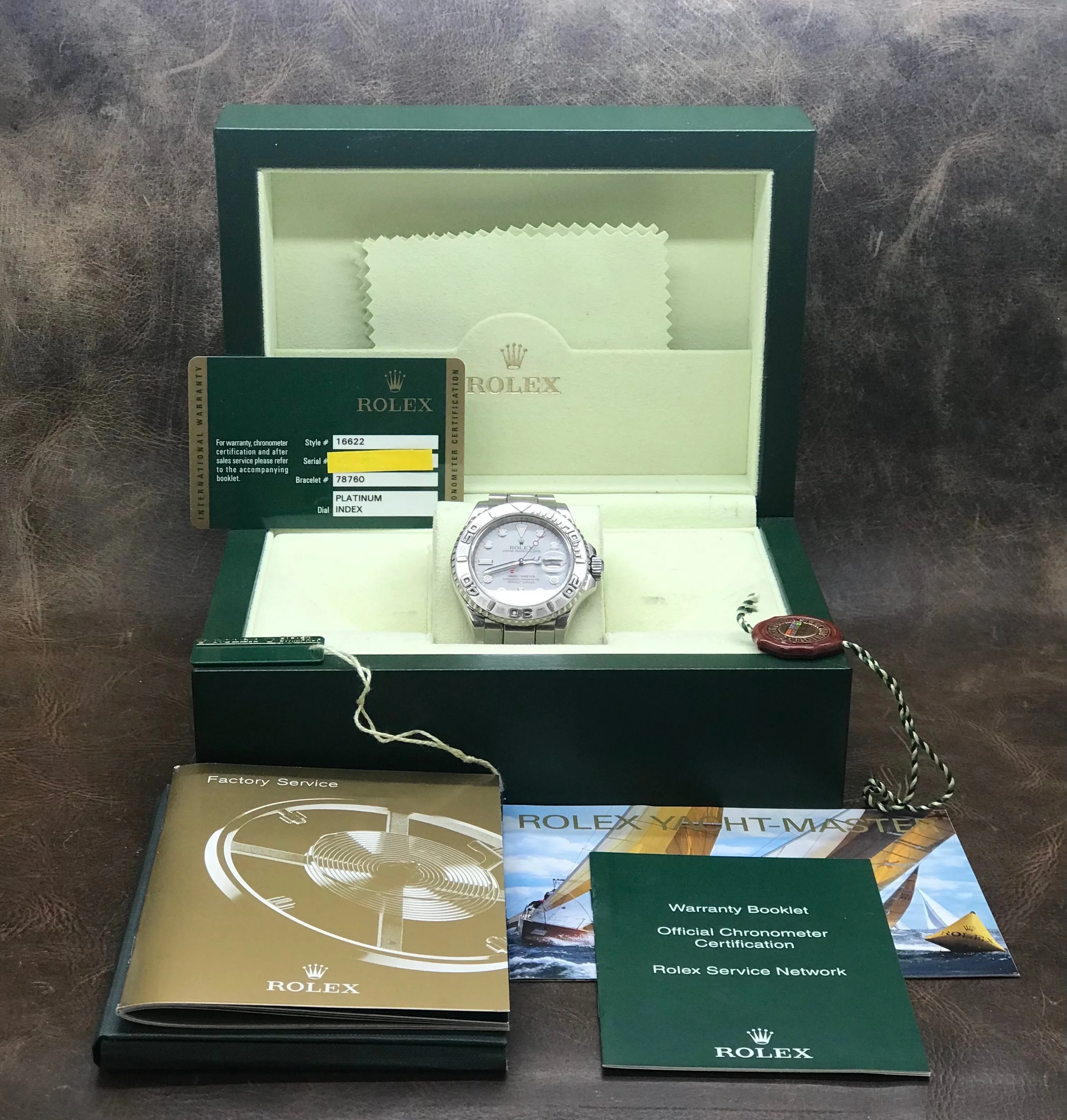 Rolex Yacht-Master 40mm 16622 Silver Dial Automatic Men's Watch