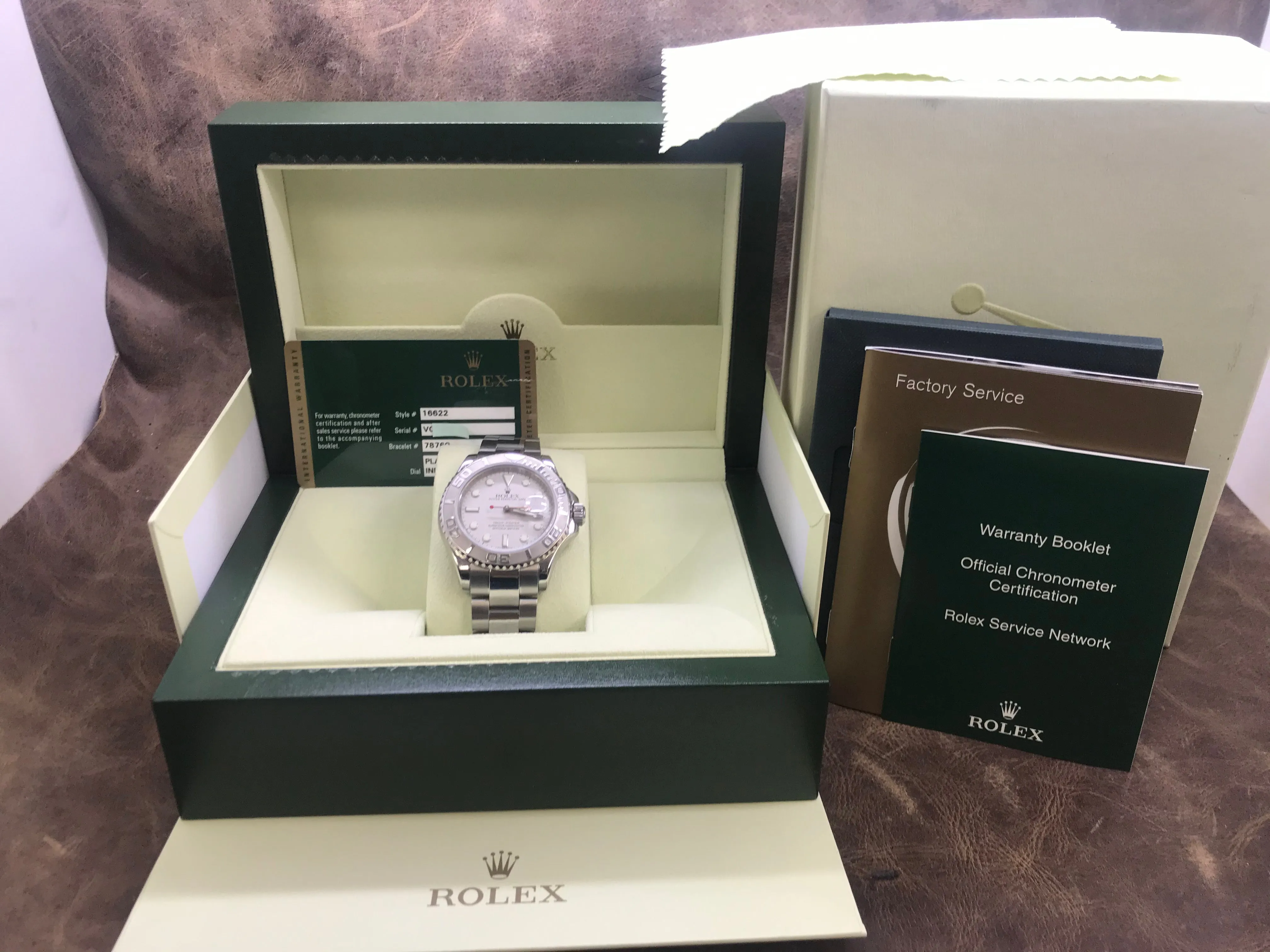 Rolex Yacht-Master 40mm 16622 Silver Dial Automatic Men's Watch