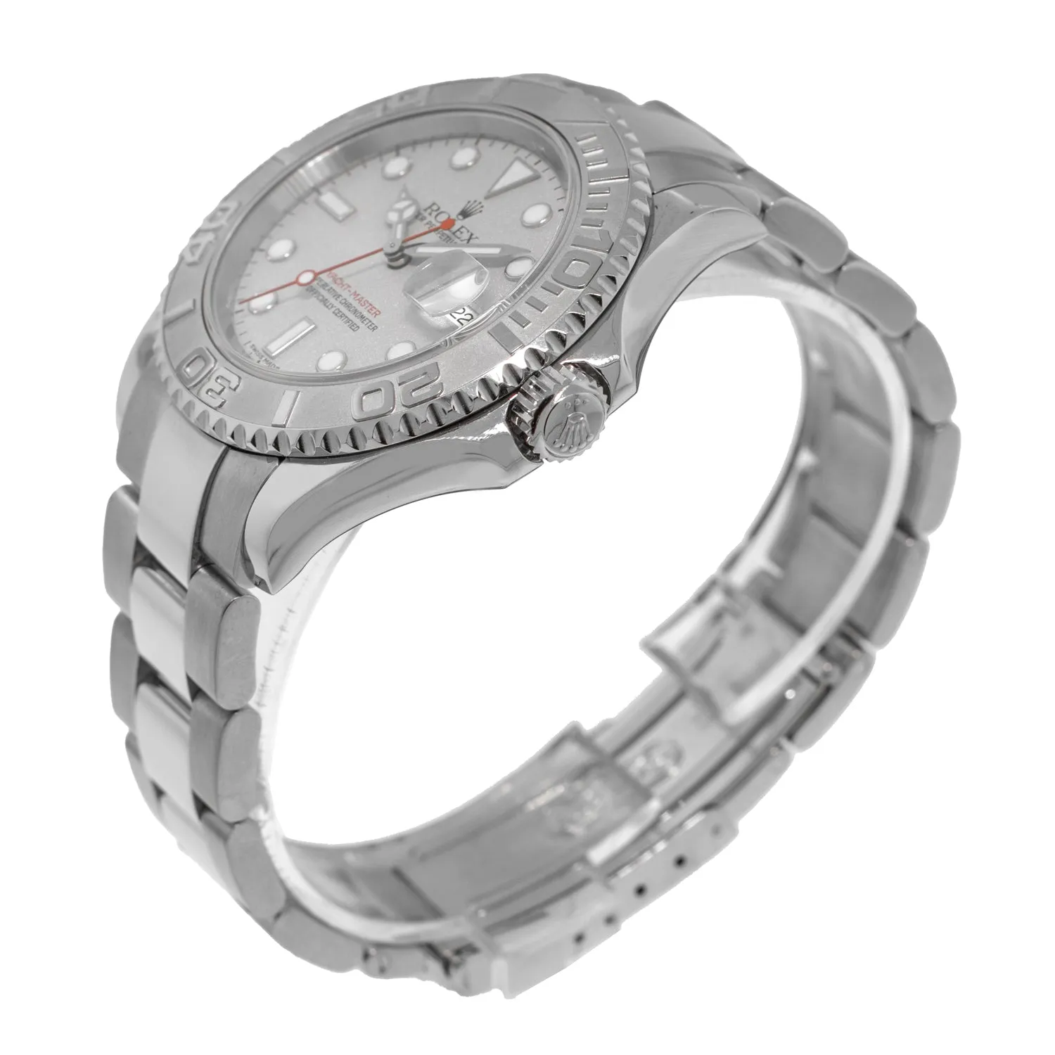 Rolex Yacht-Master 40mm Platinum & Steel Platinum Dial Platinum Bezel 16622