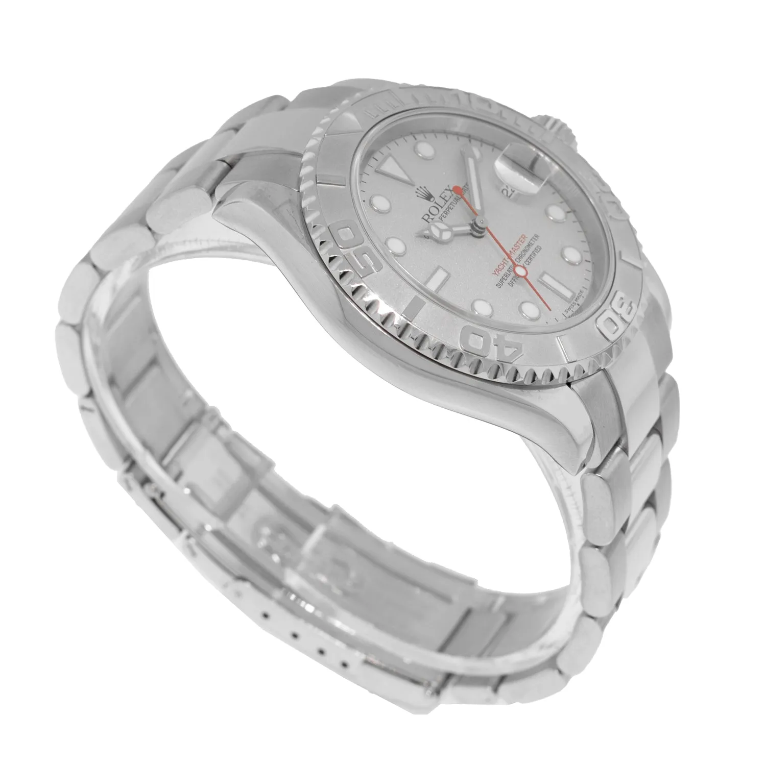 Rolex Yacht-Master 40mm Platinum & Steel Platinum Dial Platinum Bezel 16622