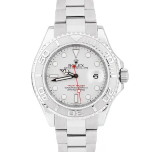 Rolex Yacht-Master ENGRAVED REHAUT Stainless Platinum 40mm Date Watch 16622