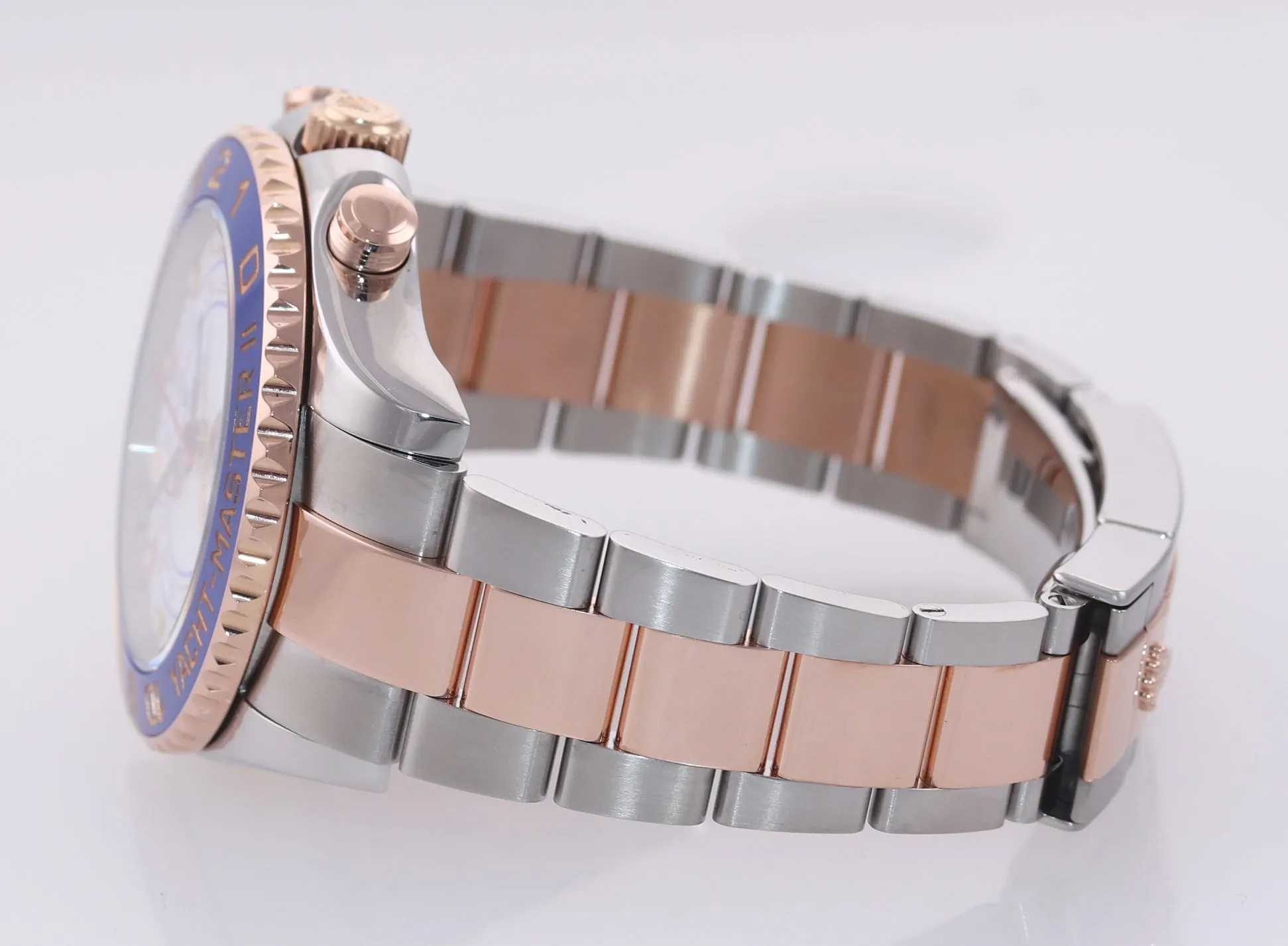 Rolex Yacht-Master II 116681 Steel 18K Everose Gold Blue hands 44mm Watch