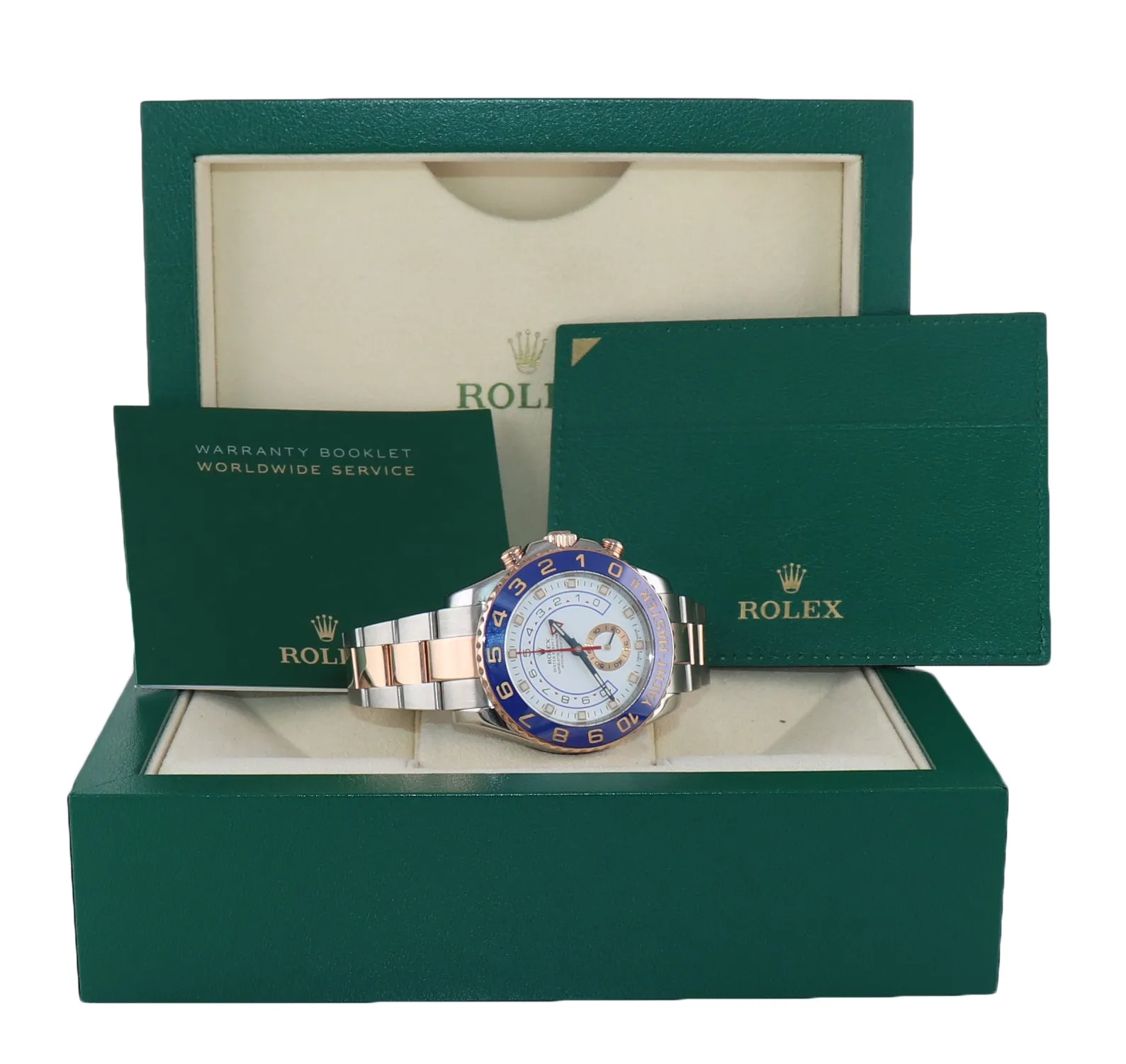 Rolex Yacht-Master II 116681 Steel 18K Everose Gold Blue hands 44mm Watch
