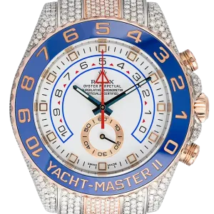Rolex Yacht-Master II 18ct Everose Gold and Steel Micro Diamond Set 116681