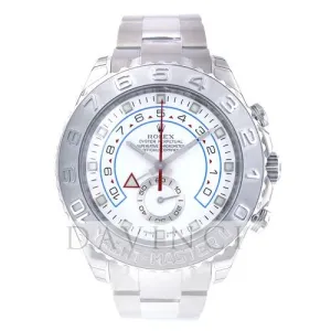 Rolex Yacht-Master II 44mm White Gold White Dial & Platinum Bezel 116689