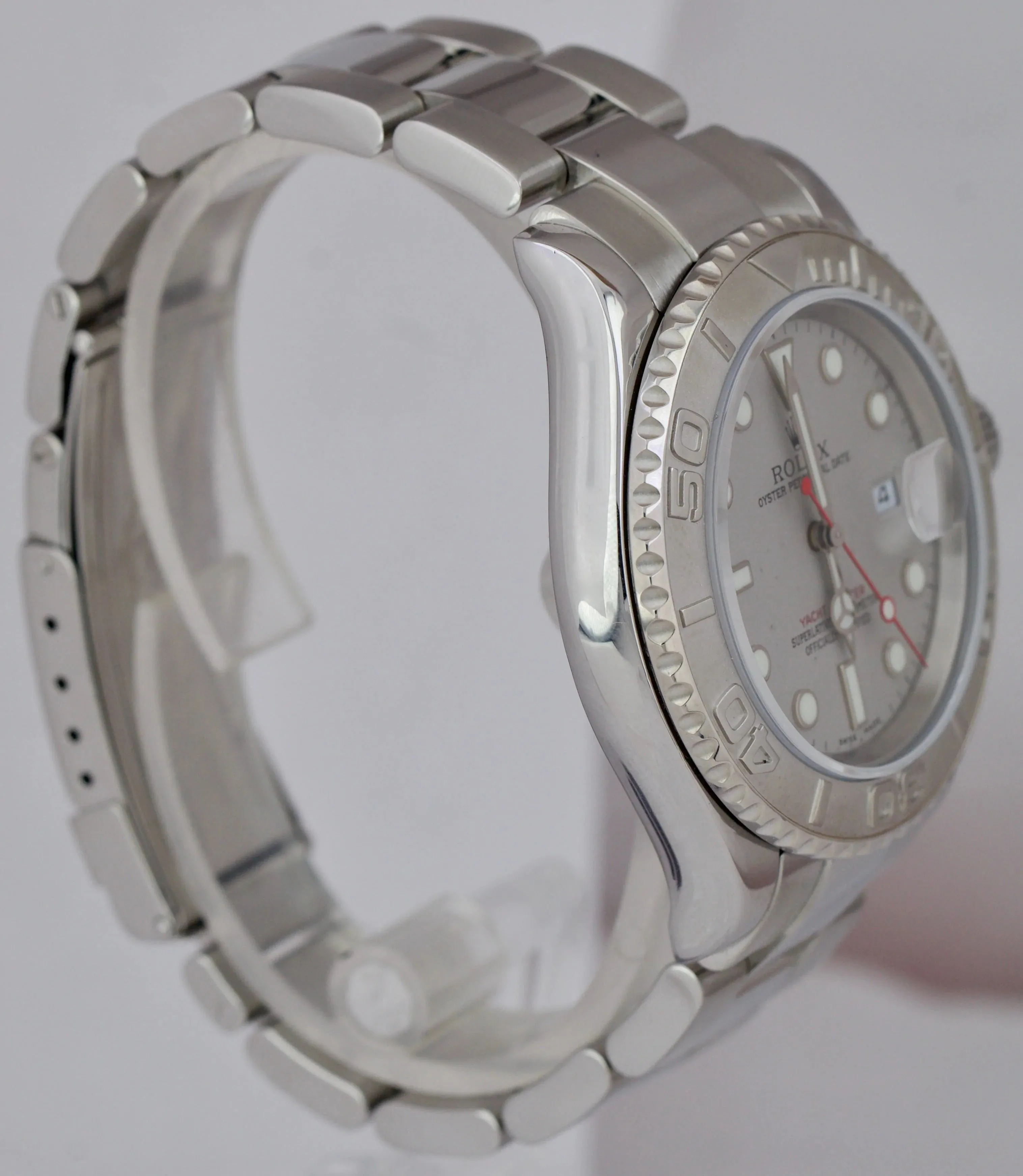 Rolex Yacht-Master Stainless Steel Platinum 40mm Oyster Automatic Watch 16622
