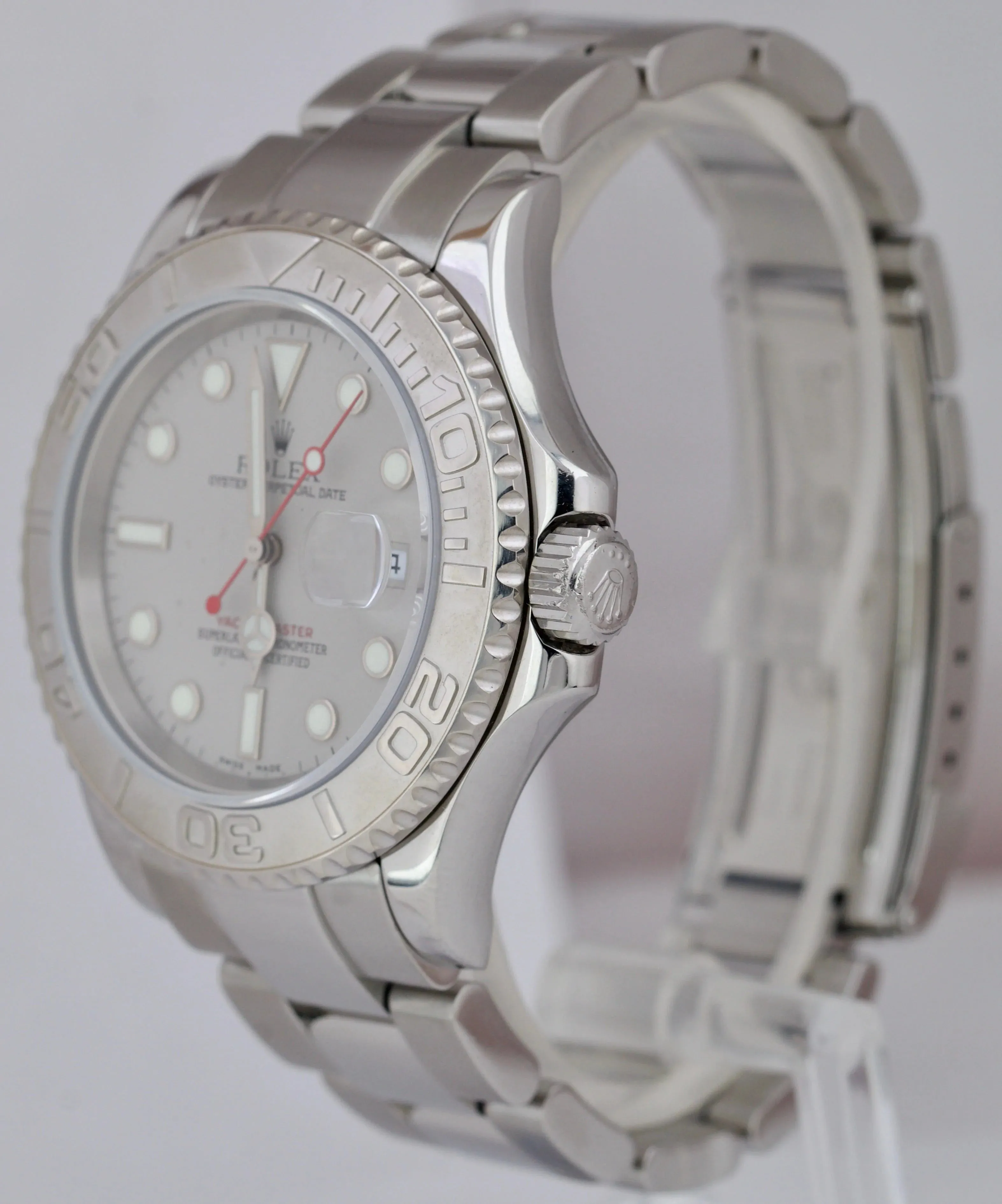 Rolex Yacht-Master Stainless Steel Platinum 40mm Oyster Automatic Watch 16622
