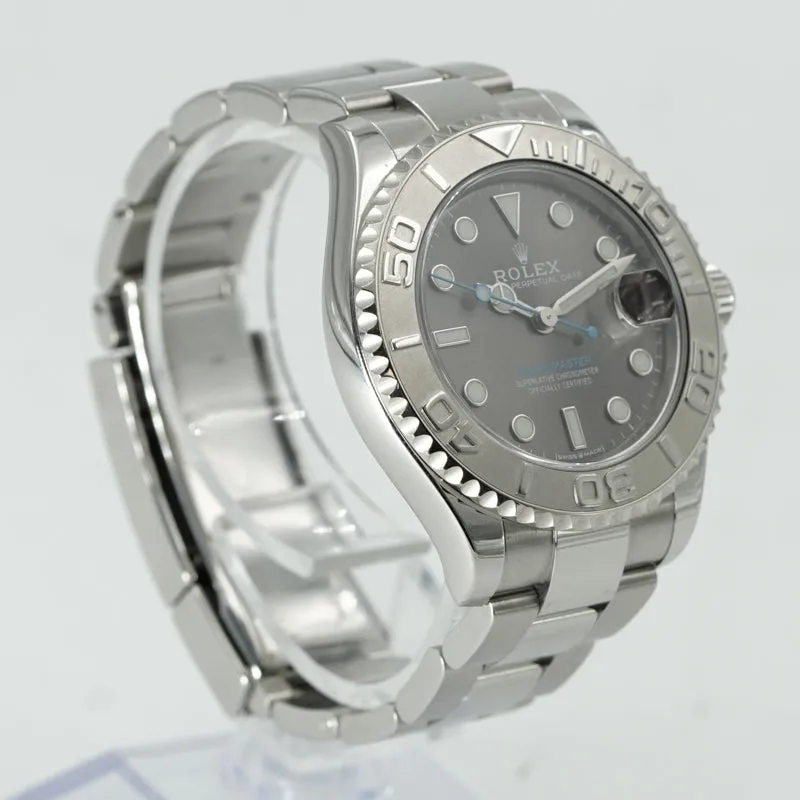 Rolex Yachtmaster 116622 Dark Rhodium Dial w. Platinum Bezel 37mm