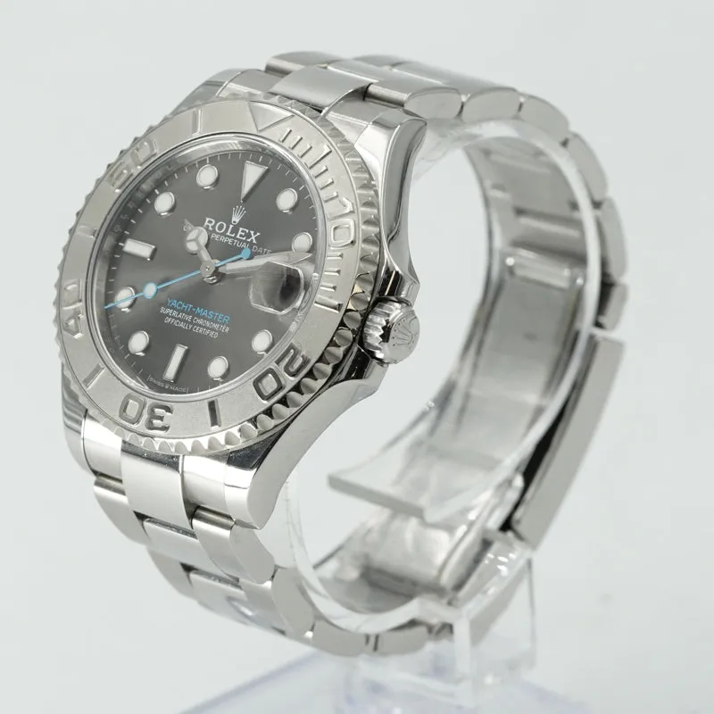 Rolex Yachtmaster 116622 Dark Rhodium Dial w. Platinum Bezel 37mm