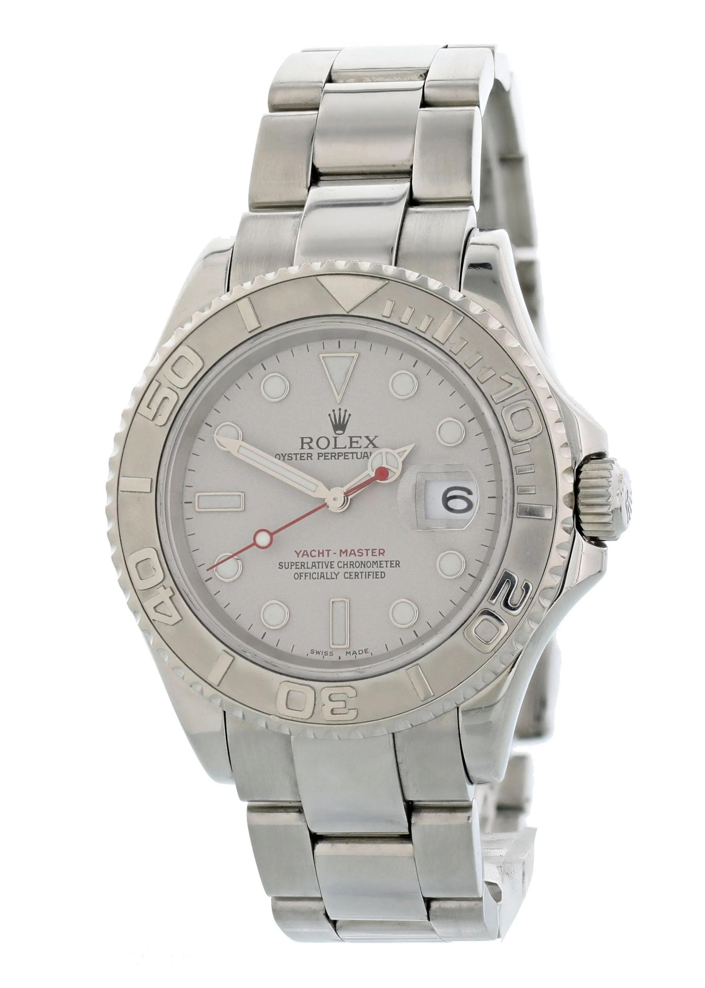 Rolex Yatch-Master 16622 Platinum Bezel Mens Watch