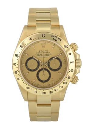 Rolex Zenith Daytona 16528 18K Yellow Gold Mens Watch