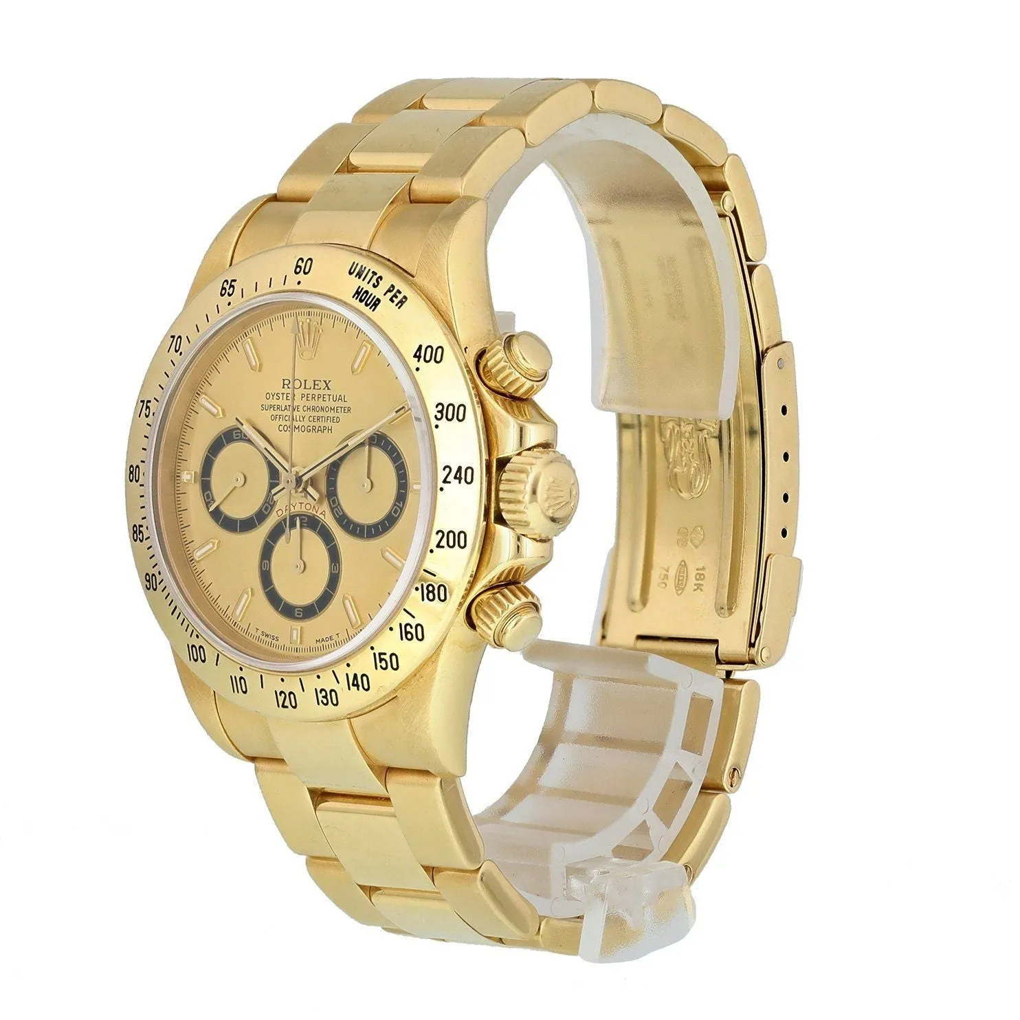 Rolex Zenith Daytona 16528 18K Yellow Gold Mens Watch