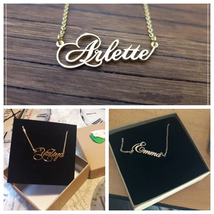 Rose Gold Color Personalized Cursive