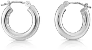 Round Classic Solid 14k White Gold Fine Jewelry