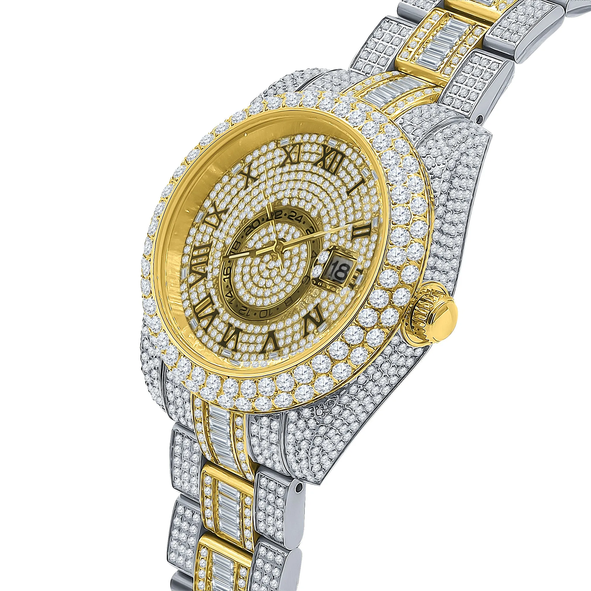 ROYALTY STEEL AUTOMATIC ICED-OUT WATCH | 5306142