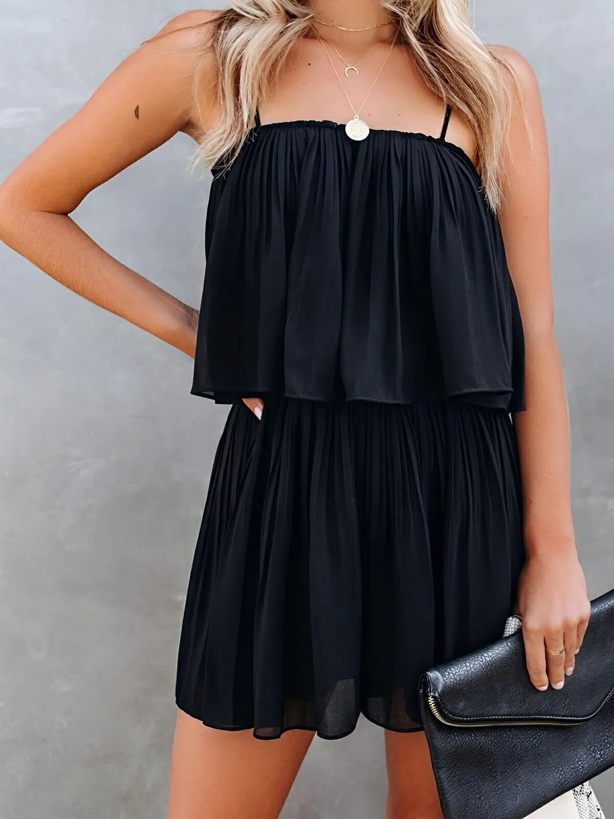 Ruched Spaghetti Strap Romper