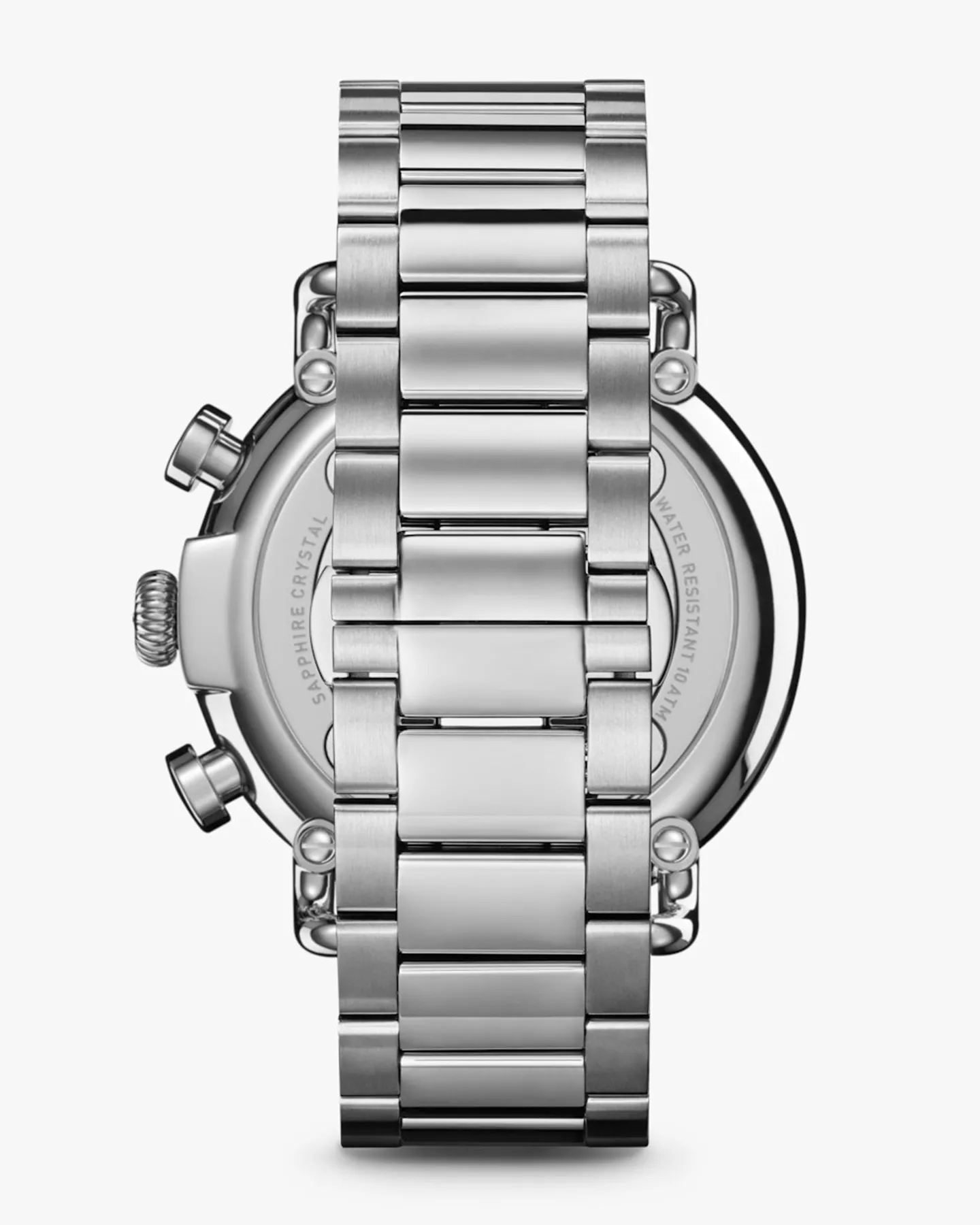RUNWELL 2 EYE CHRONO 41MM WATCH WITH ROYAL BLUE FACE AND SILVER BRACELET