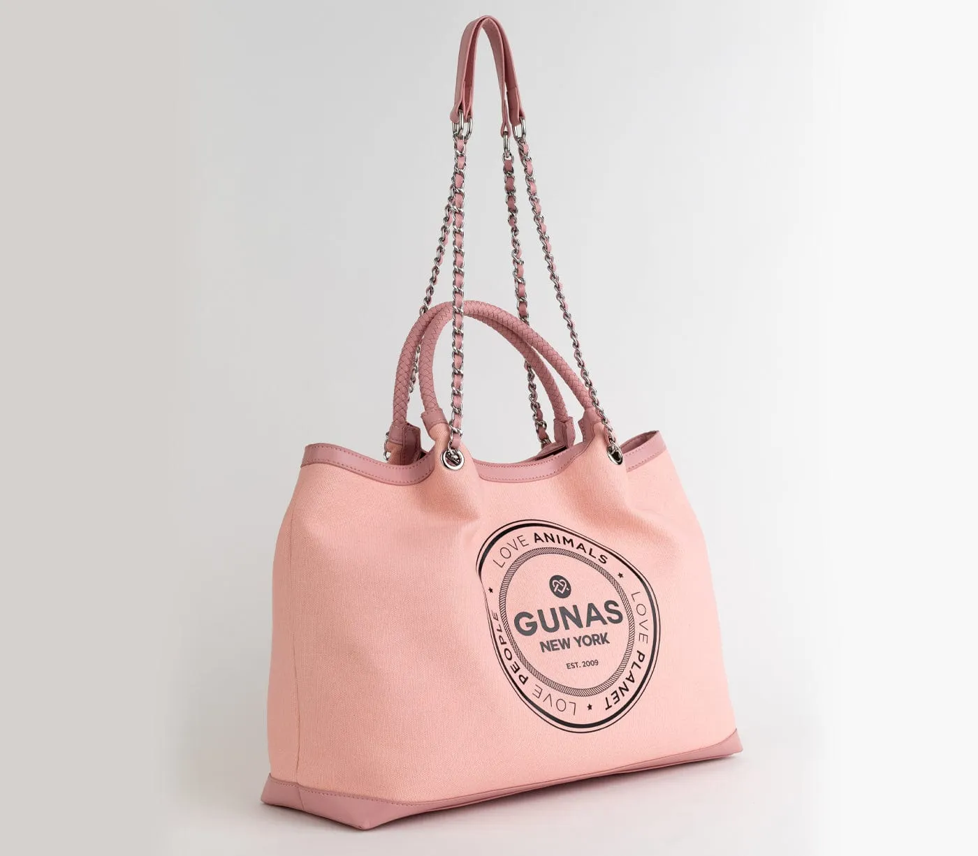 Ruth Slogan Canvas Vegan Tote | Light Pink
