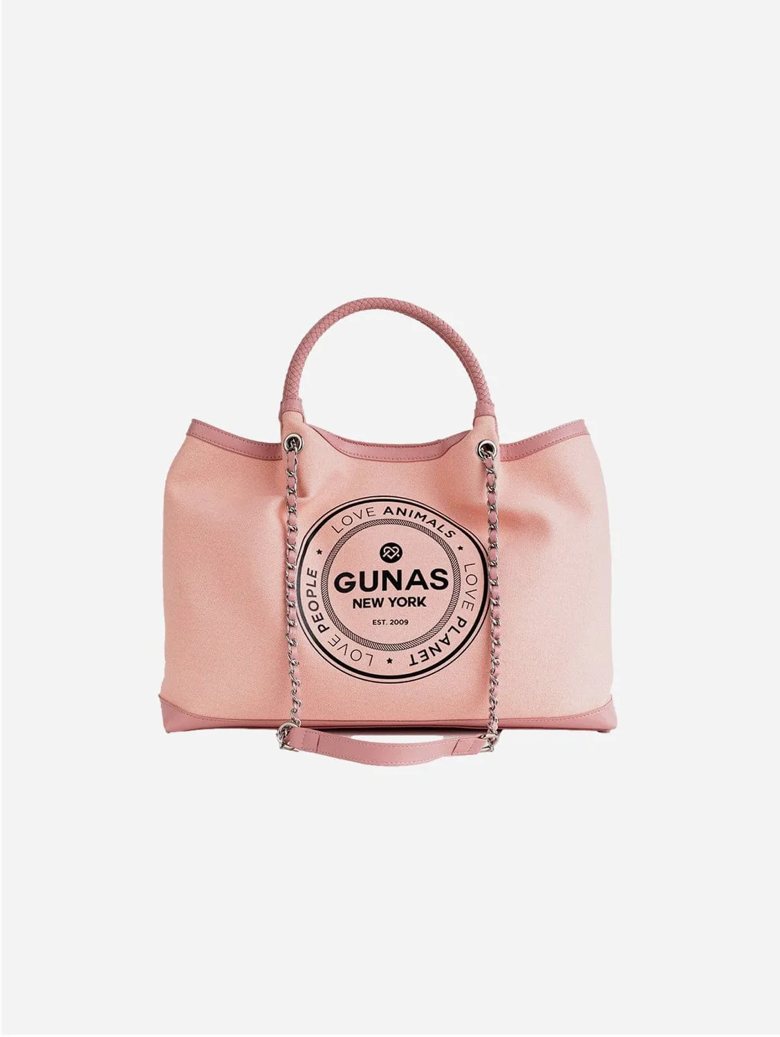 Ruth Slogan Canvas Vegan Tote | Light Pink