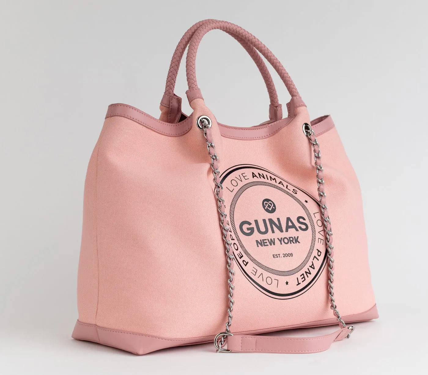 Ruth Slogan Canvas Vegan Tote | Light Pink