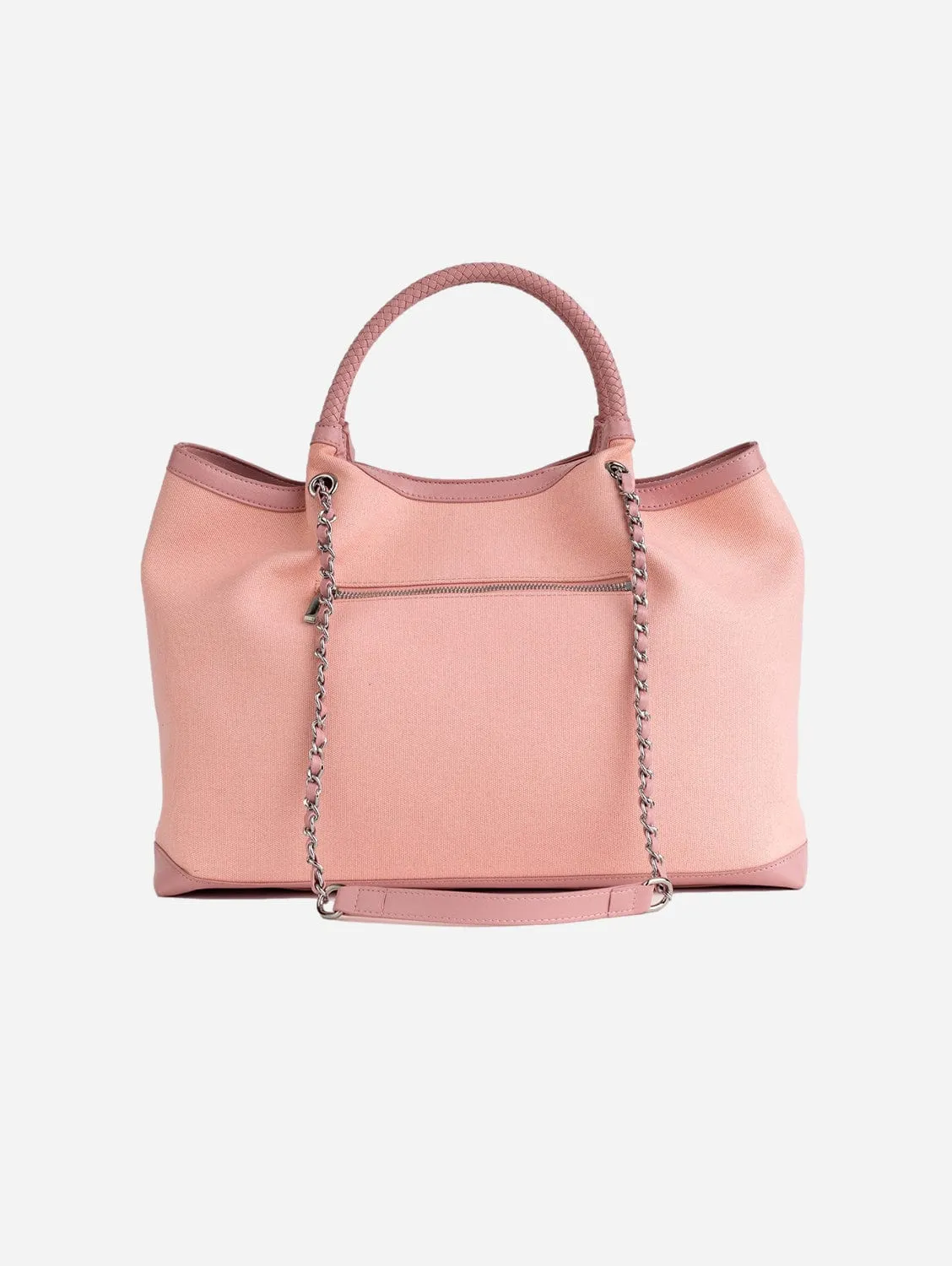 Ruth Slogan Canvas Vegan Tote | Light Pink