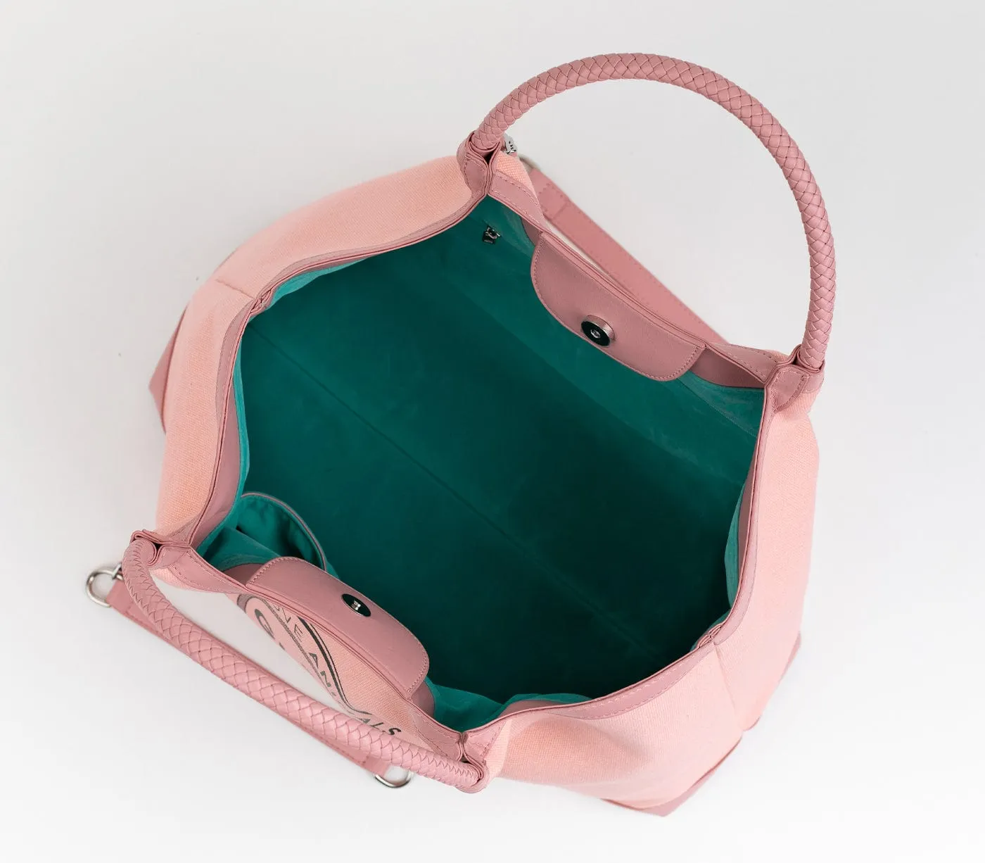Ruth Slogan Canvas Vegan Tote | Light Pink