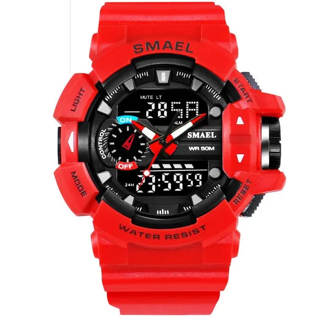 S Shock Sport Watch for Men 50M Waterproof
