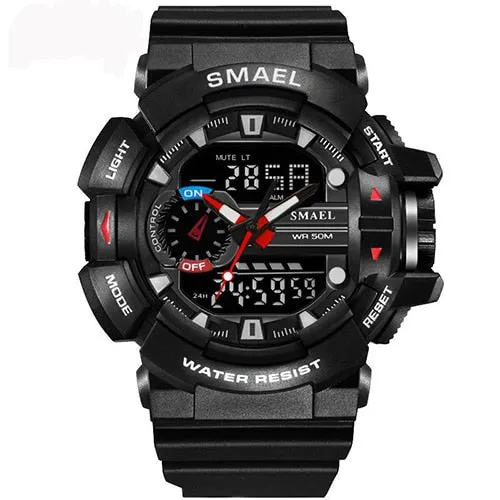 S Shock Sport Watch for Men 50M Waterproof