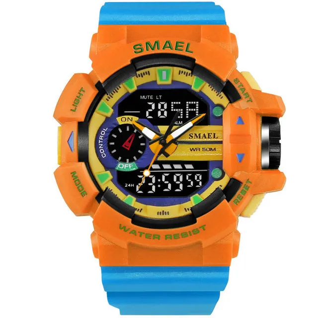 S Shock Sport Watch for Men 50M Waterproof