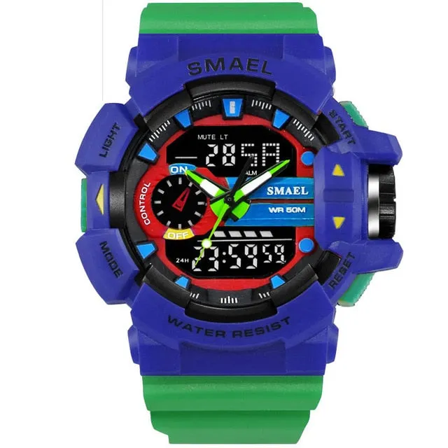 S Shock Sport Watch for Men 50M Waterproof