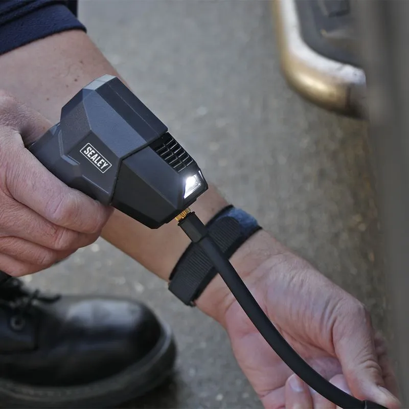 Sealey Compact Rechargeable Tyre Inflator & Power Bank with Worklight
