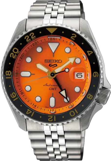Seiko 5 Sports Mechanical Automatic 2022 SKX Sports Style GMT Orange SSK005