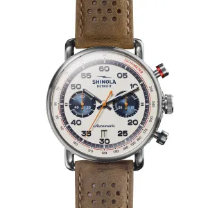 Shinola 44MM Limited Edition Canfield Speedway Brown Leather Watch S0120250982 Lap 05