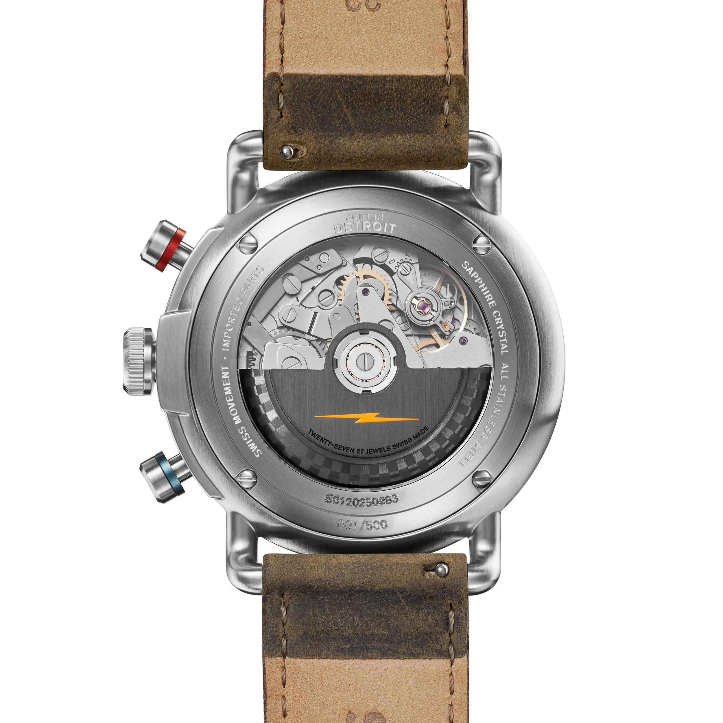 Shinola 44MM Limited Edition Canfield Speedway Brown Leather Watch S0120250982 Lap 05