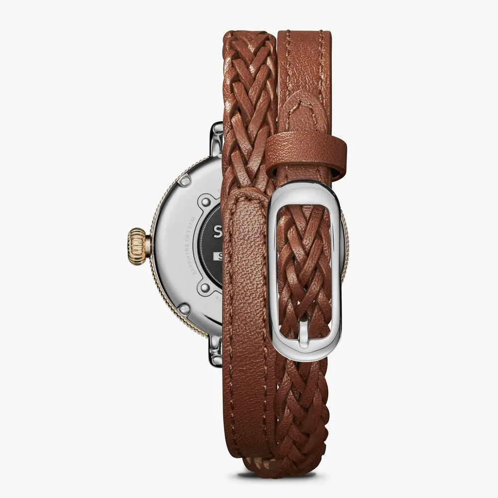 Shinola Birdy 34mm, MOP Whiskey Leather Strap S0120194479