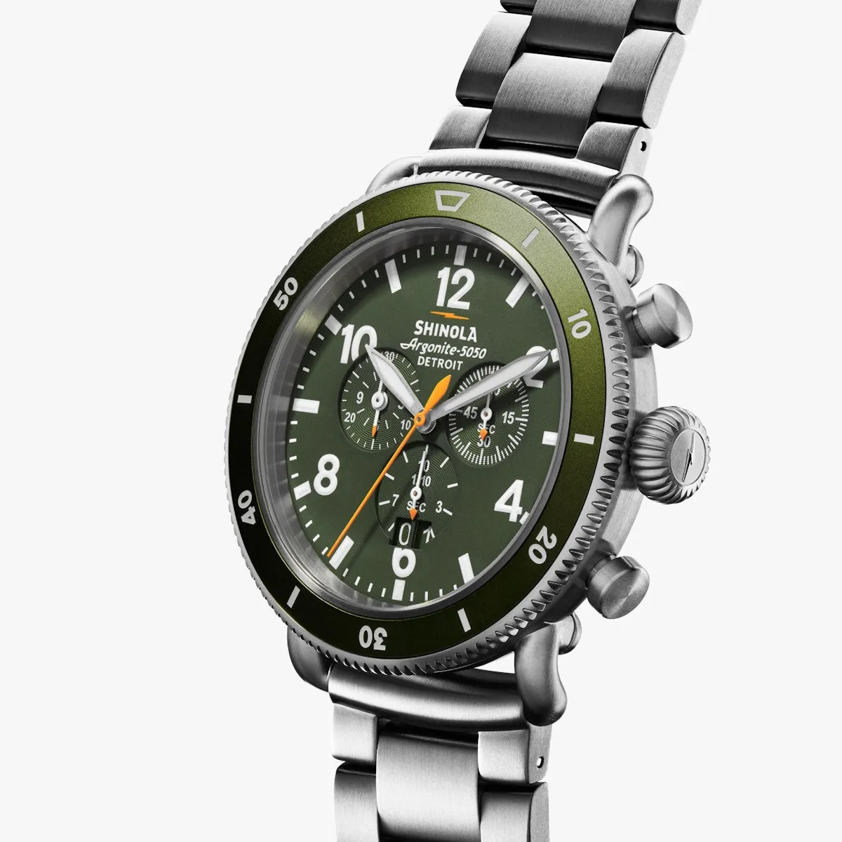 SHINOLA RUNWELL SPORT CHRONO WATCH 48MM TITANIUM SET