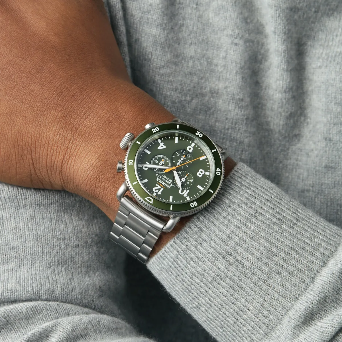 SHINOLA RUNWELL SPORT CHRONO WATCH 48MM TITANIUM SET