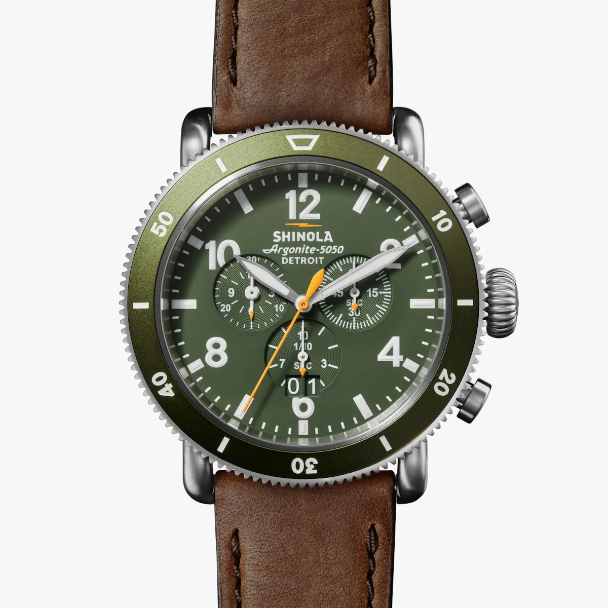 SHINOLA RUNWELL SPORT CHRONO WATCH 48MM TITANIUM SET