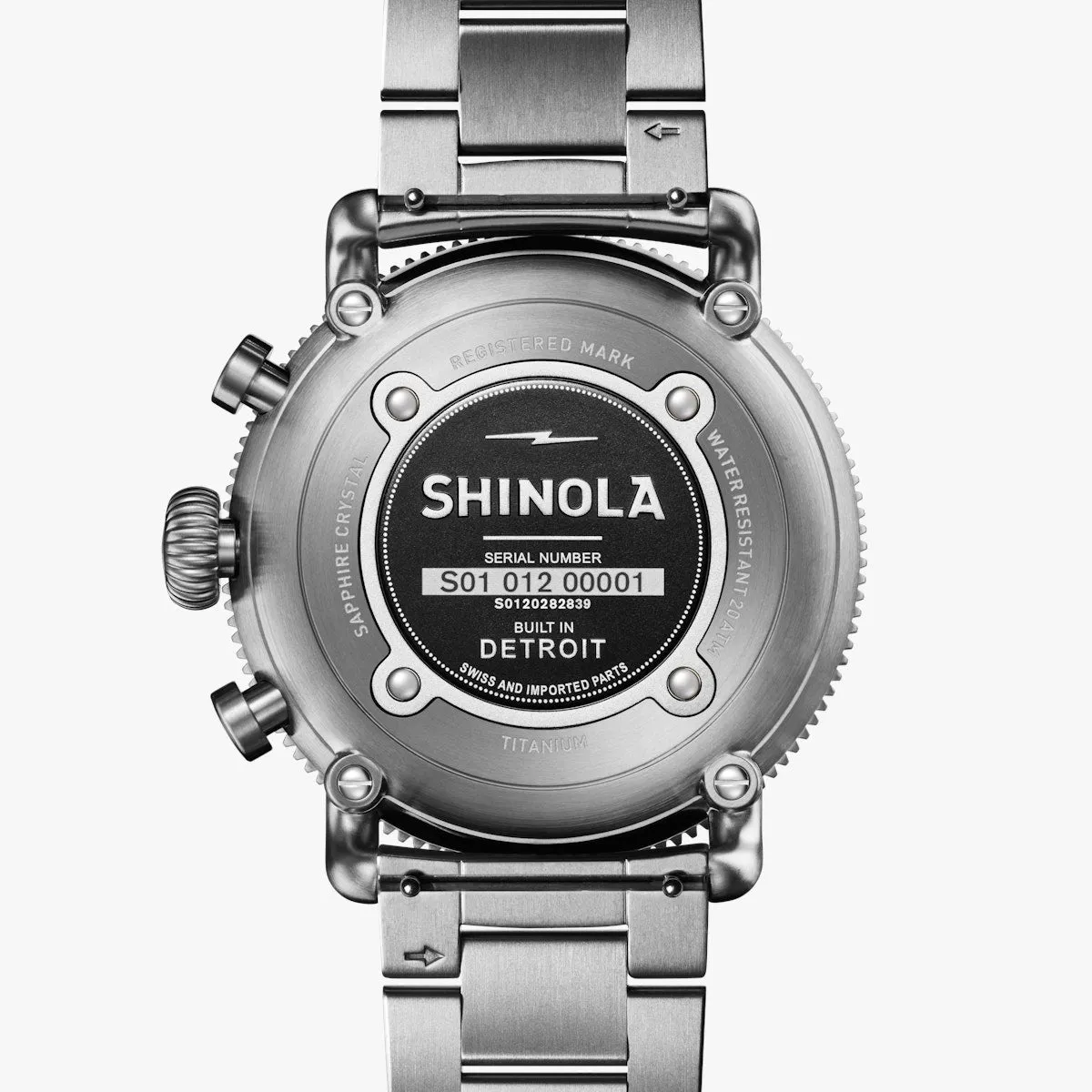 SHINOLA RUNWELL SPORT CHRONO WATCH 48MM TITANIUM SET