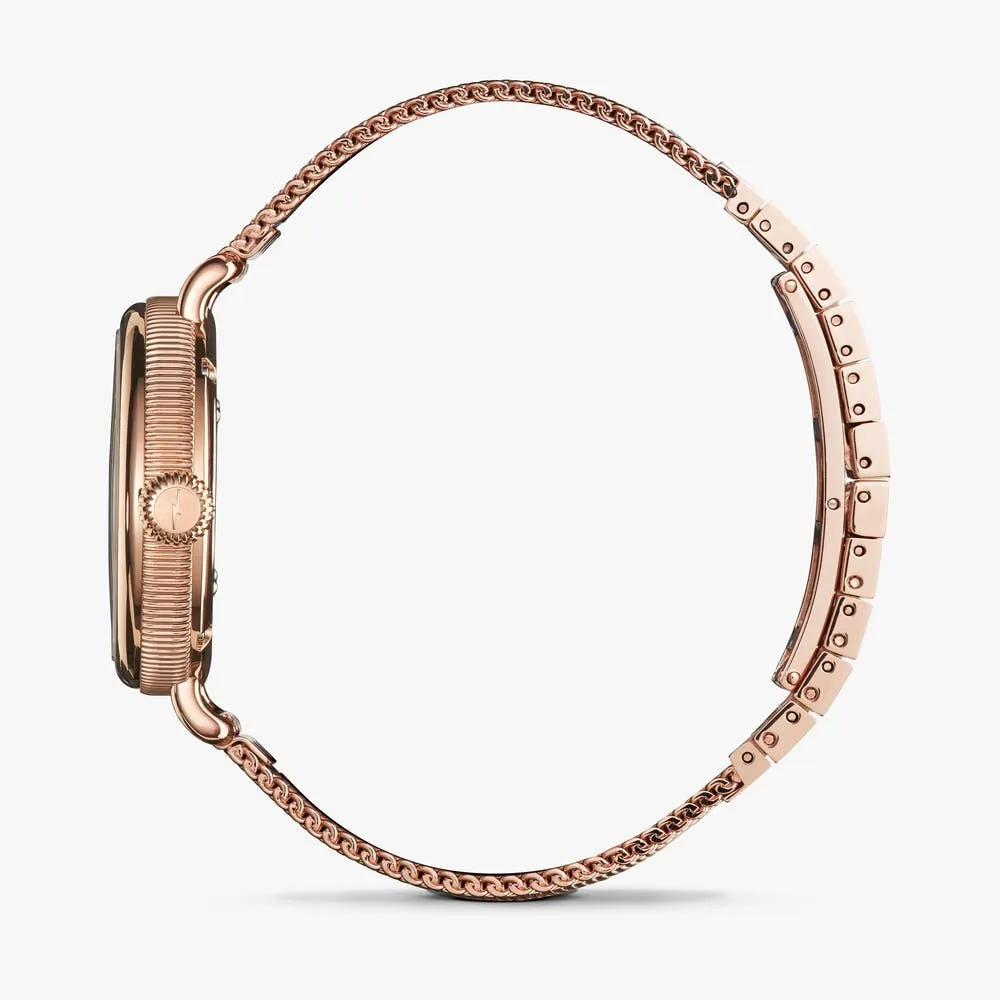 Shinola The Birdy Rose Gold-Tone Mesh Bracelet Watch S0120121837