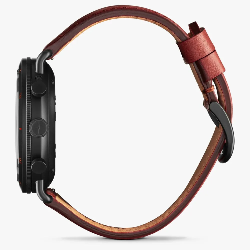 Shinola The Canfield Sport Black Dial Leather Strap Watch S0120194491